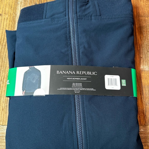 Banana Republic Dark Blue Men's Bomber Jacket XL - Picture 2 of 3